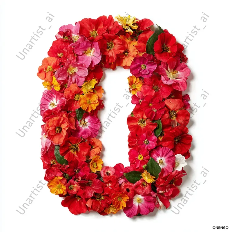 Floral Number Flat Lay Photography