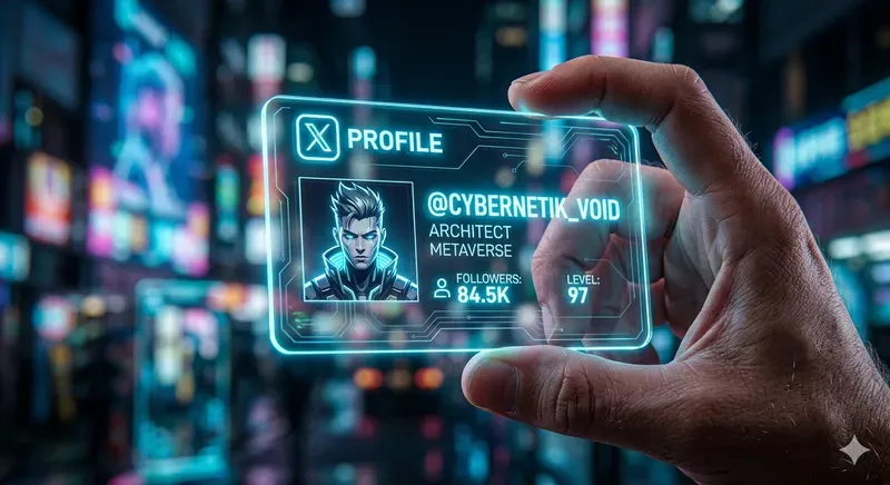 3D Neon Social Profile Cards