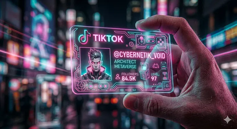 3D Neon Social Profile Cards