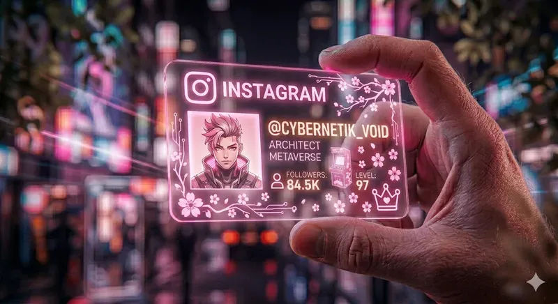 3D Neon Social Profile Cards