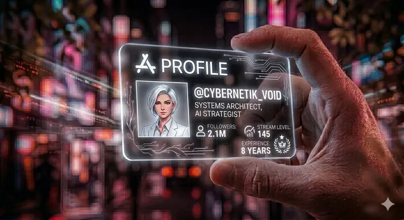 3D Neon Social Profile Cards