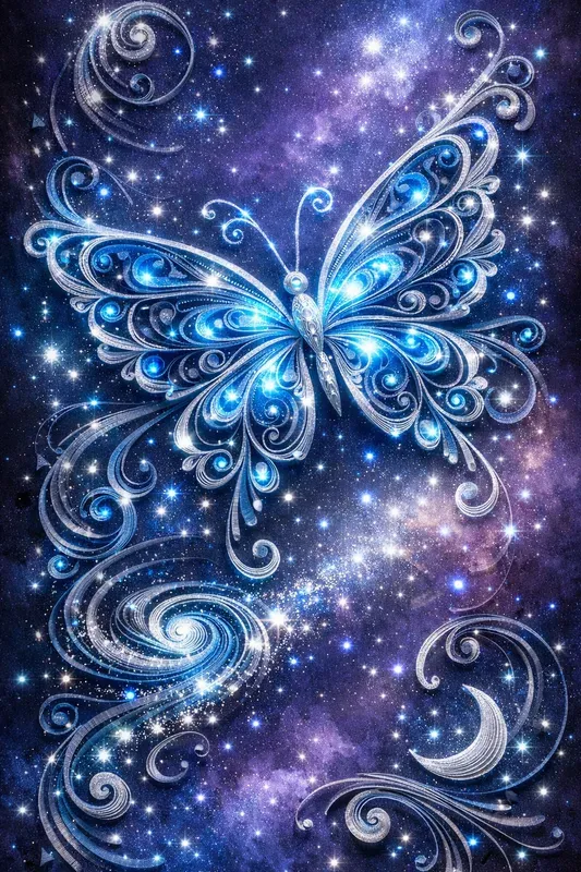 Stellar Quilling Cosmic Dream Art