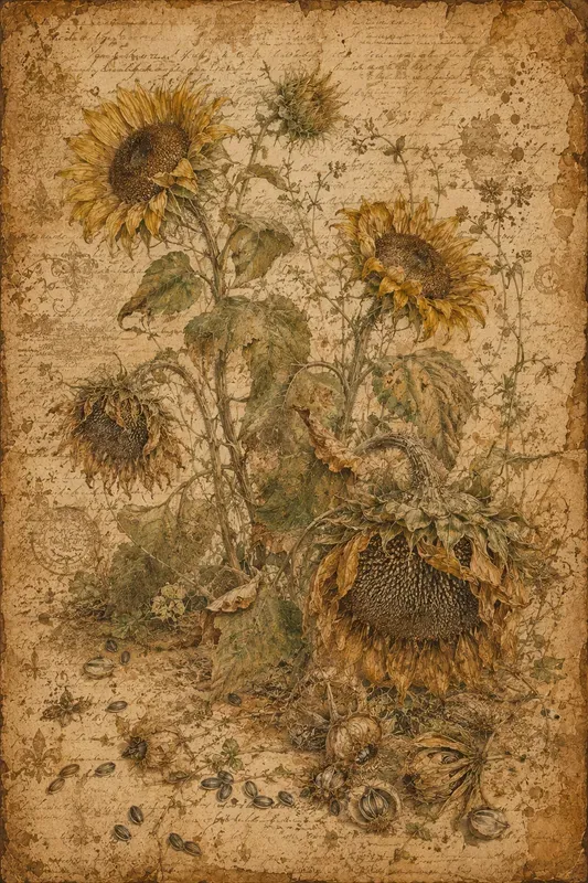 Vintage Junk Journal Botanical Pages