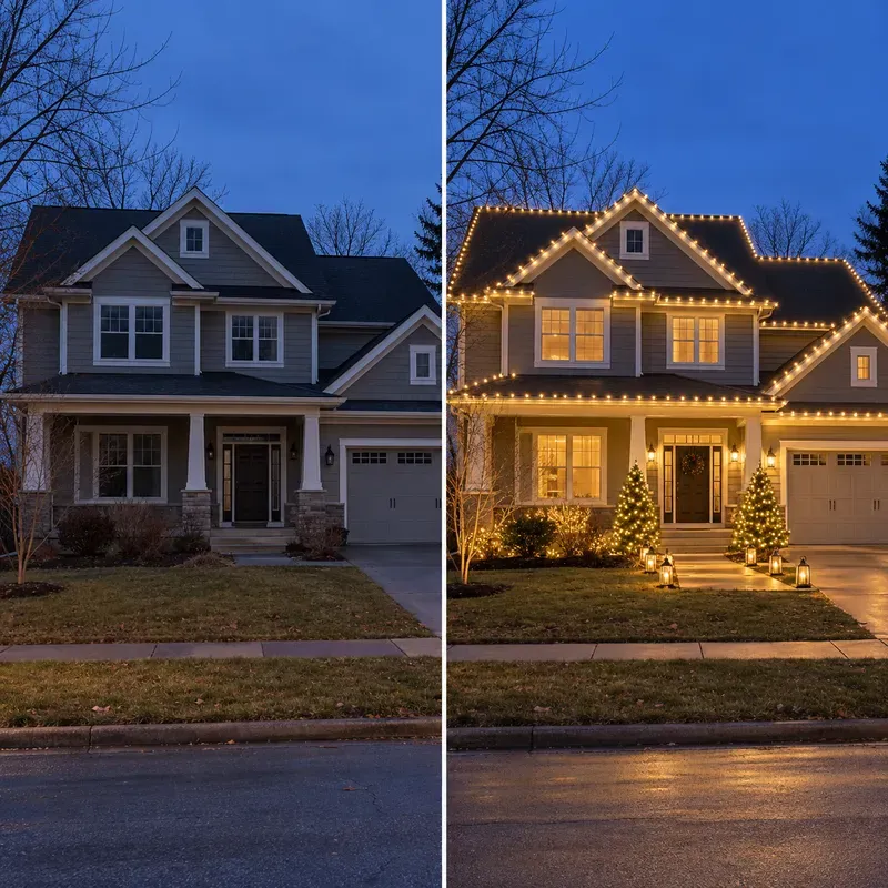 Christmas Lights Curb Appeal Mockups