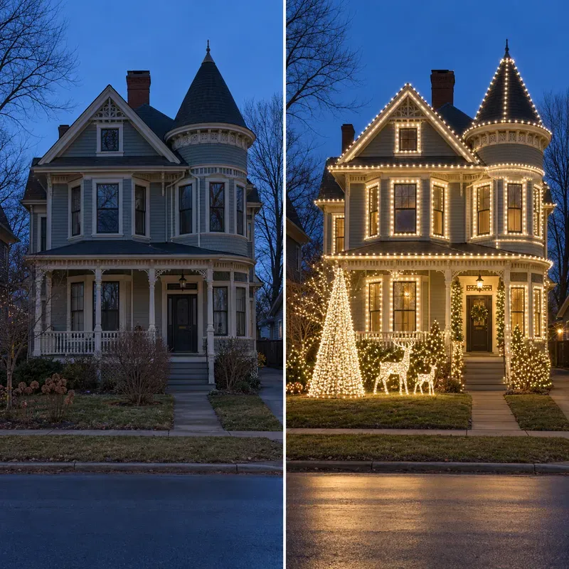 Christmas Lights Curb Appeal Mockups