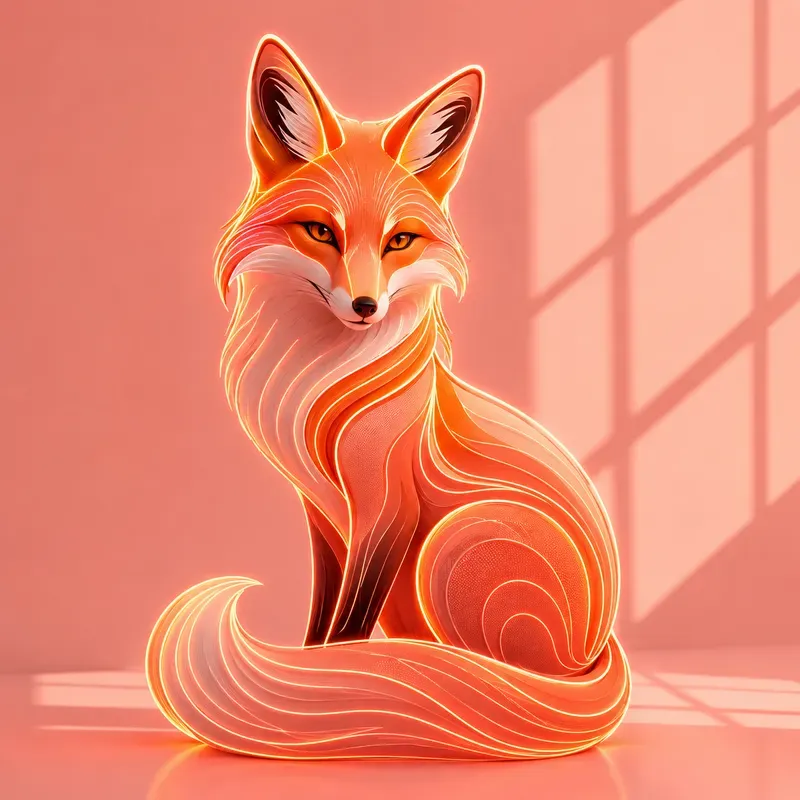 Neon Minimal Wild Creatures Art