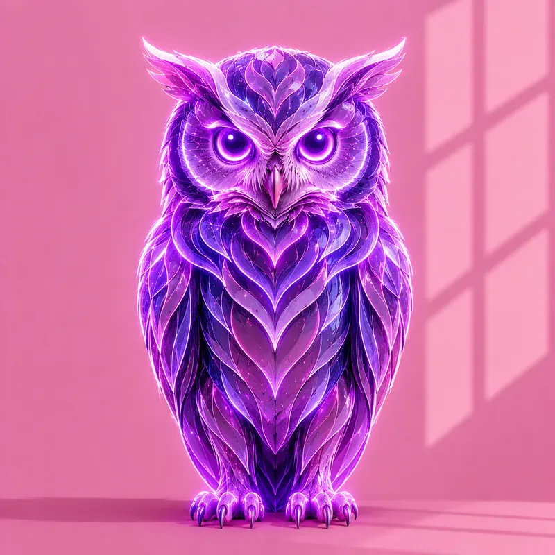 Neon Minimal Wild Creatures Art