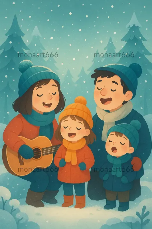 Whimsical Winter Storybook Illustrations
