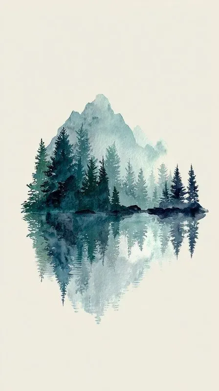 Watercolor Line Art