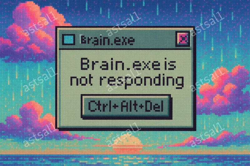 Pixel Art Retro Error Windows