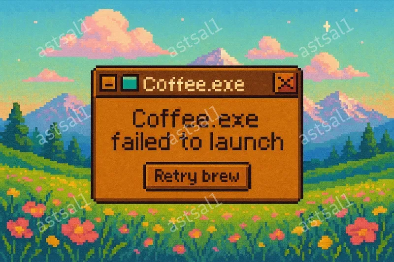 Pixel Art Retro Error Windows