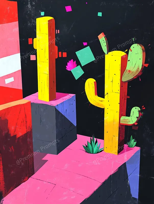 Abstract Stylized Cartoon Paintings