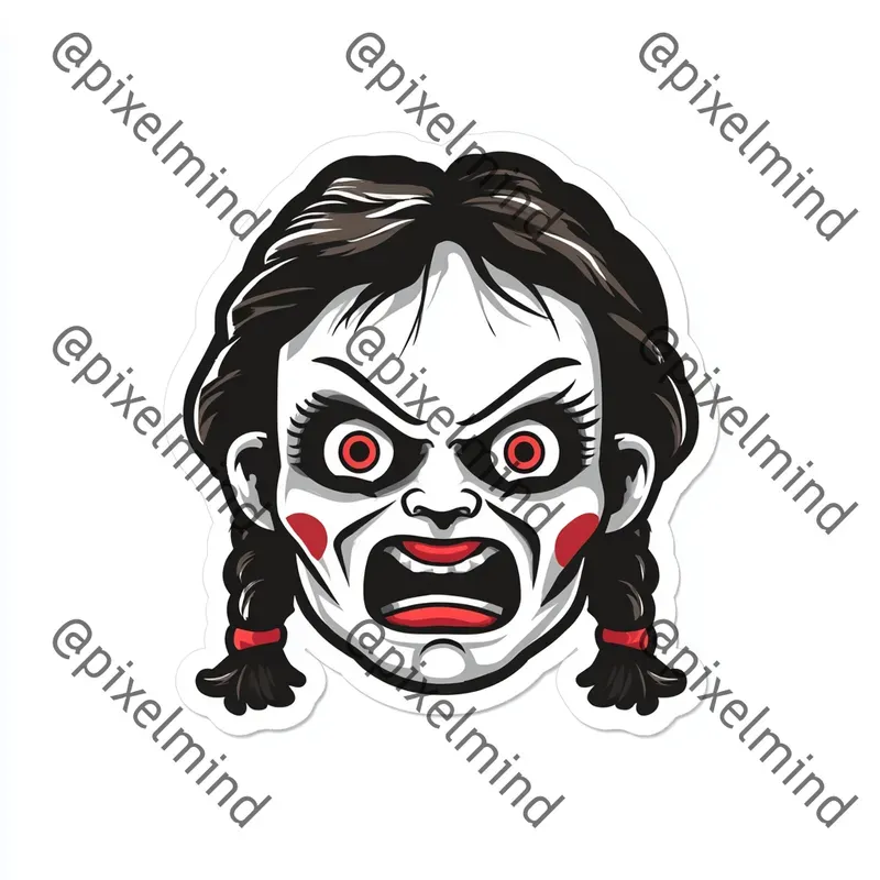Creepy Horror Sticker Icon Generator