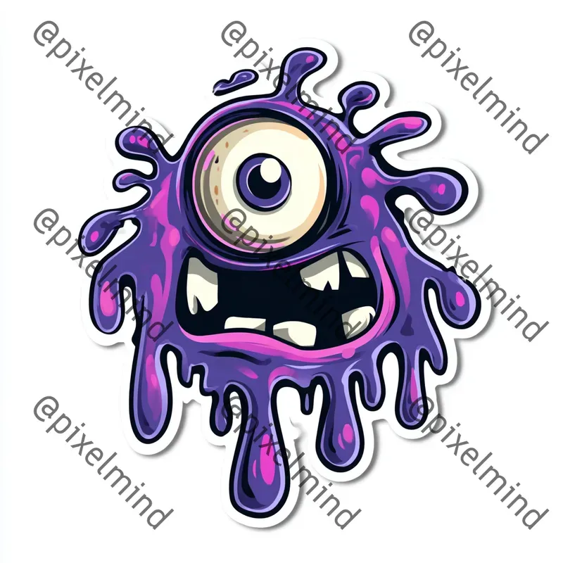 Creepy Horror Sticker Icon Generator