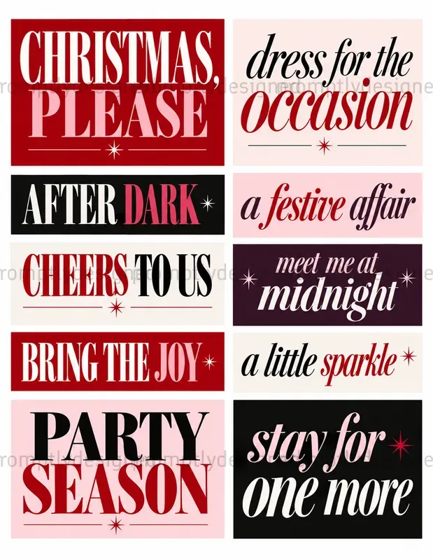 Christmas Editorial Typography