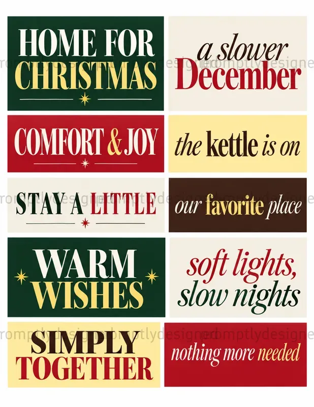 Christmas Editorial Typography