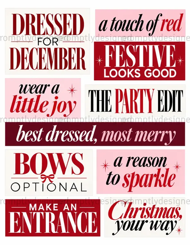 Christmas Editorial Typography