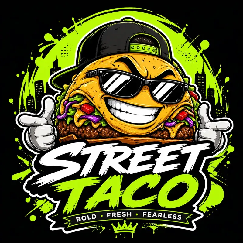 Street Food Mascot Logo Generator