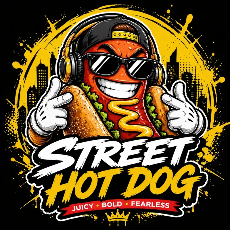 Street Food Mascot Logo Generator