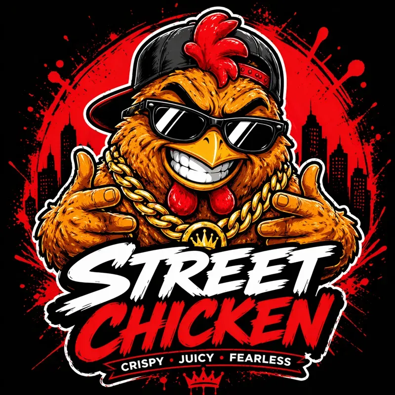 Street Food Mascot Logo Generator