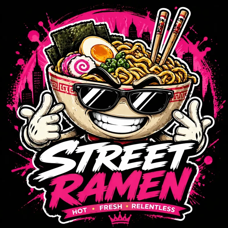 Street Food Mascot Logo Generator