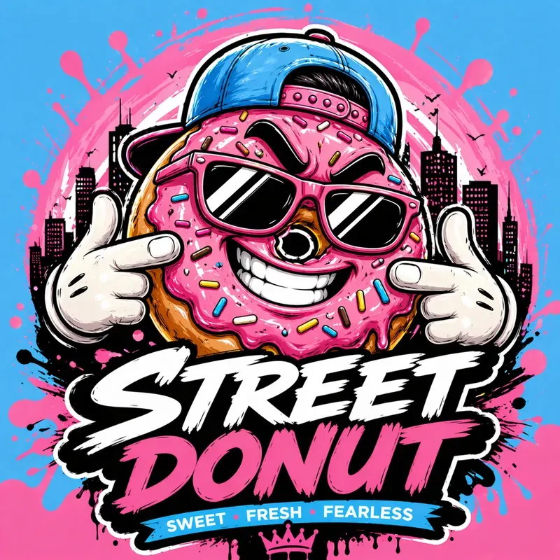 Street Food Mascot Logo Generator