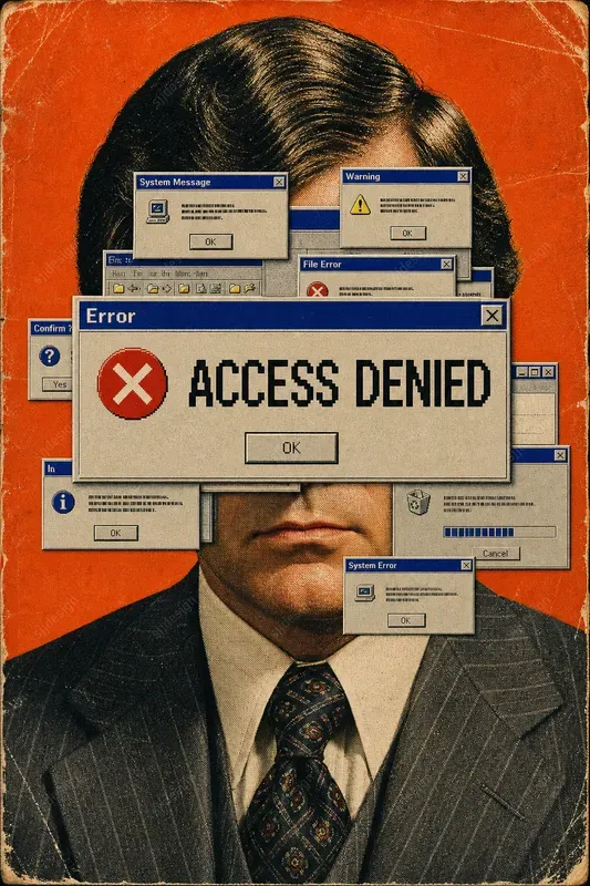 Retro UI Censorship Portraits