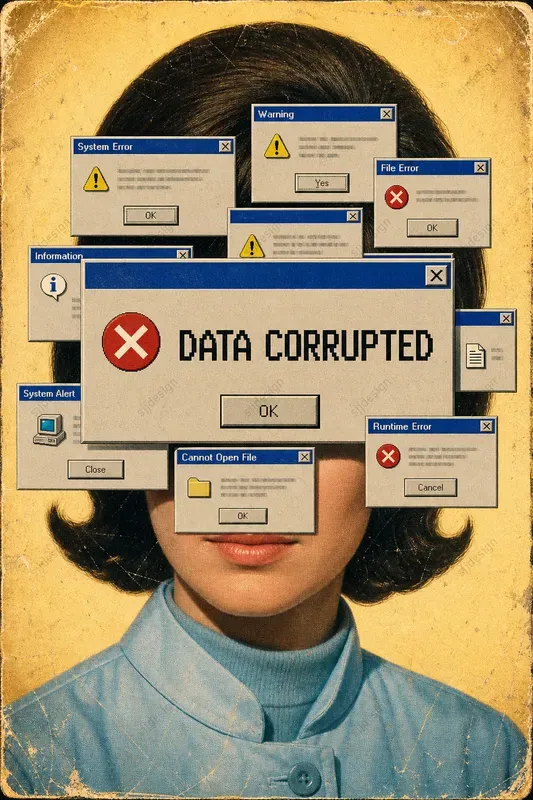 Retro UI Censorship Portraits
