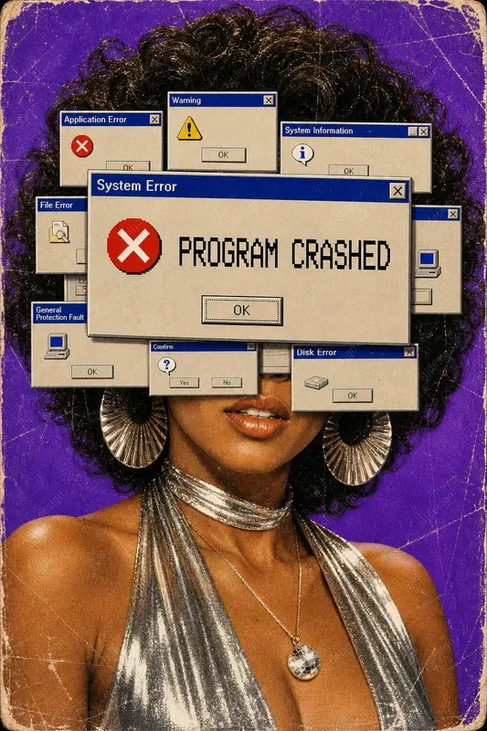 Retro UI Censorship Portraits