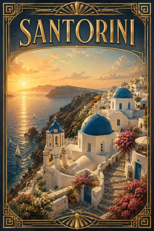 Neodeco Mystic Art Deco Travel Posters