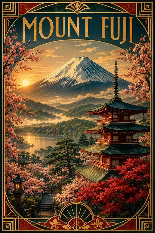 Neodeco Mystic Art Deco Travel Posters