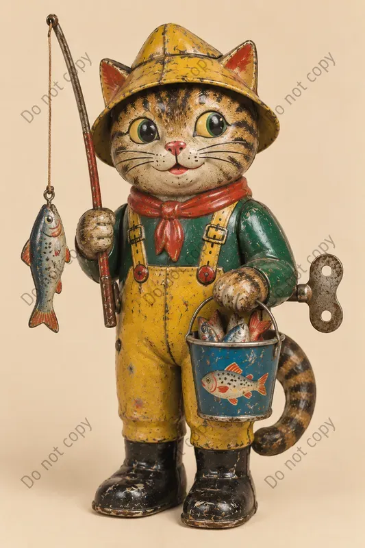 Vintage Tin Toy Character Prints
