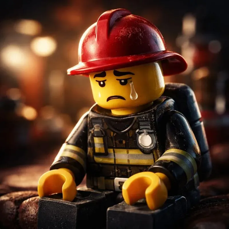 Cinematic Emotional Lego Figures