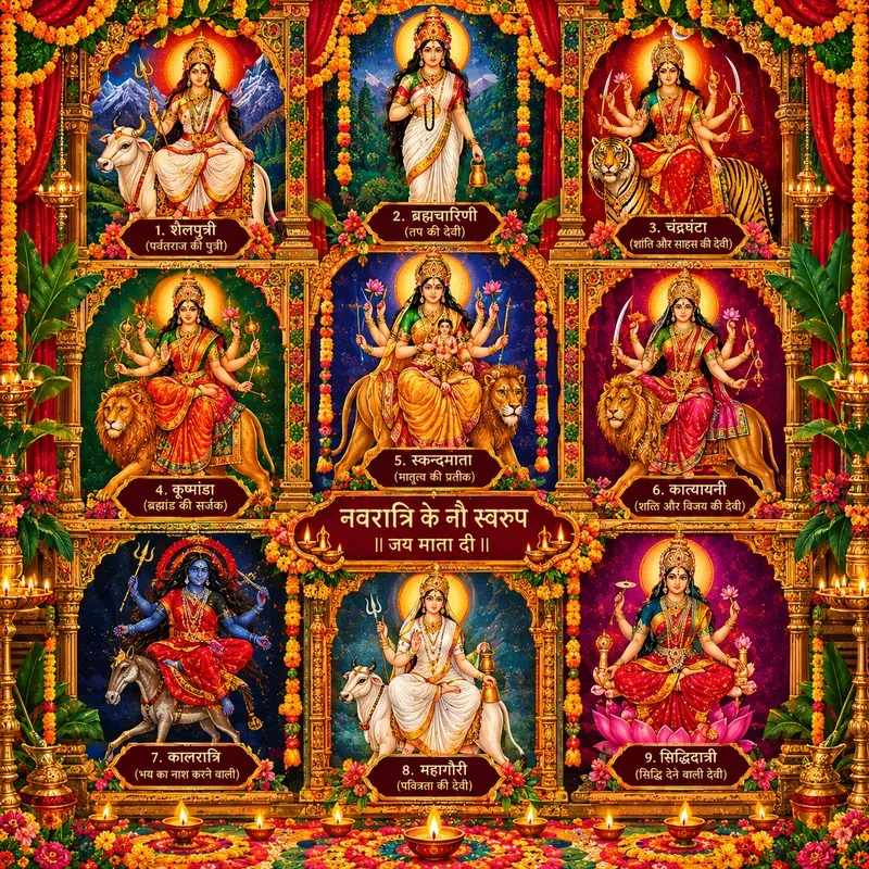 Navratri Durga Puja Festival Art