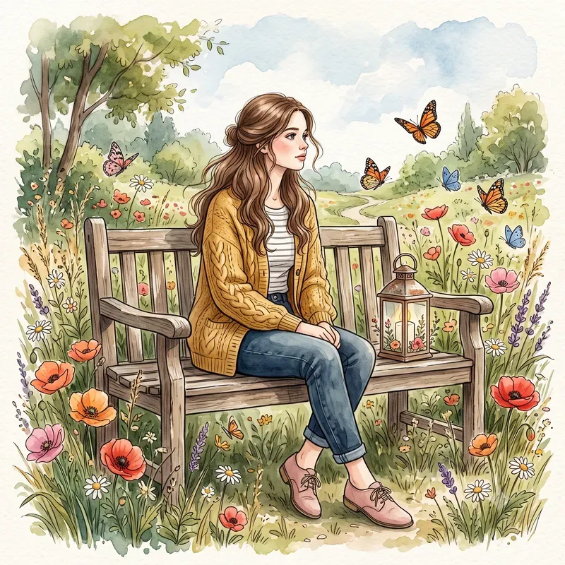 Elegant Vintage Watercolor Floral Girls