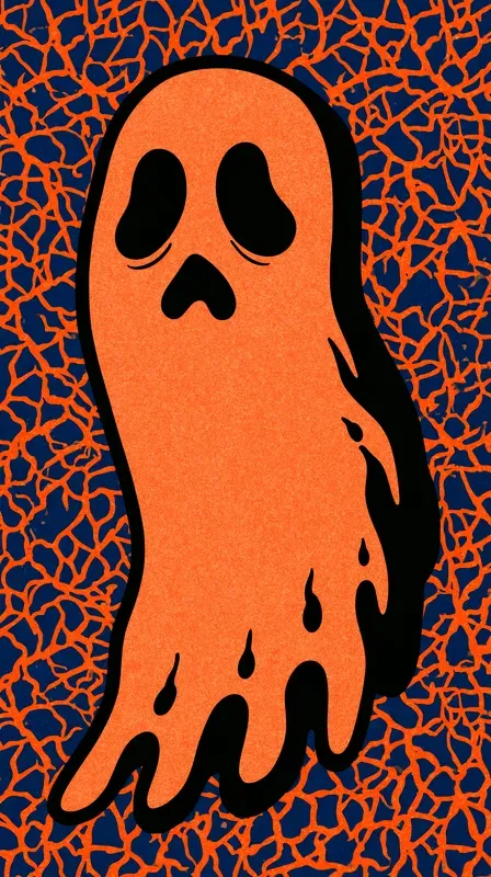 Halloween Batik Crackle Phone Wallpapers