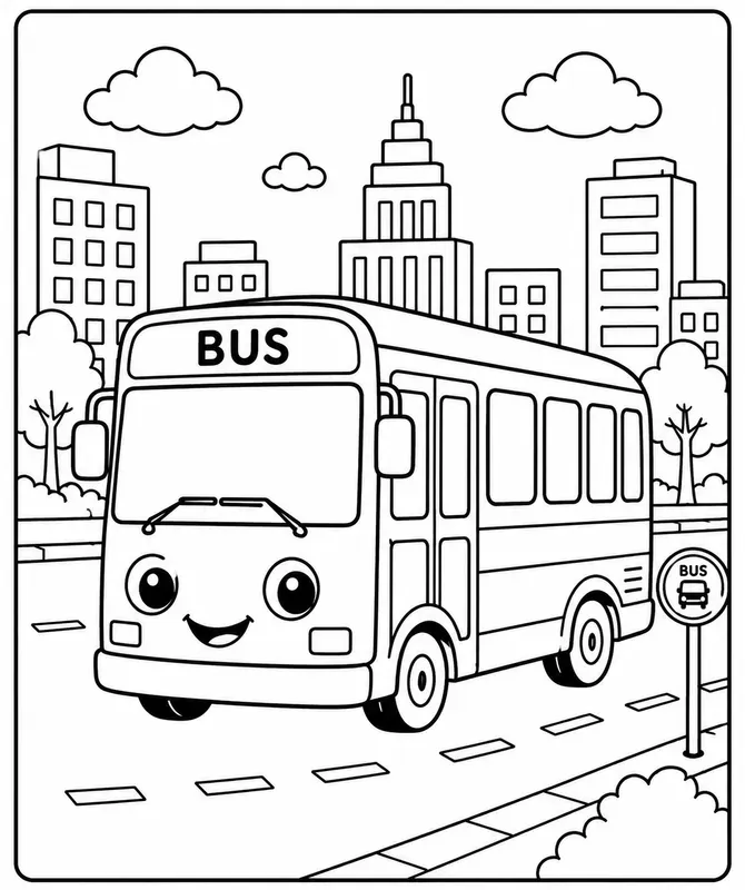 City Life Coloring Book Pages