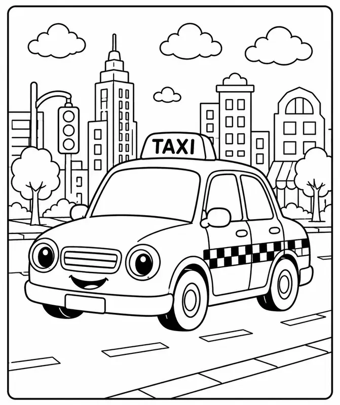 City Life Coloring Book Pages