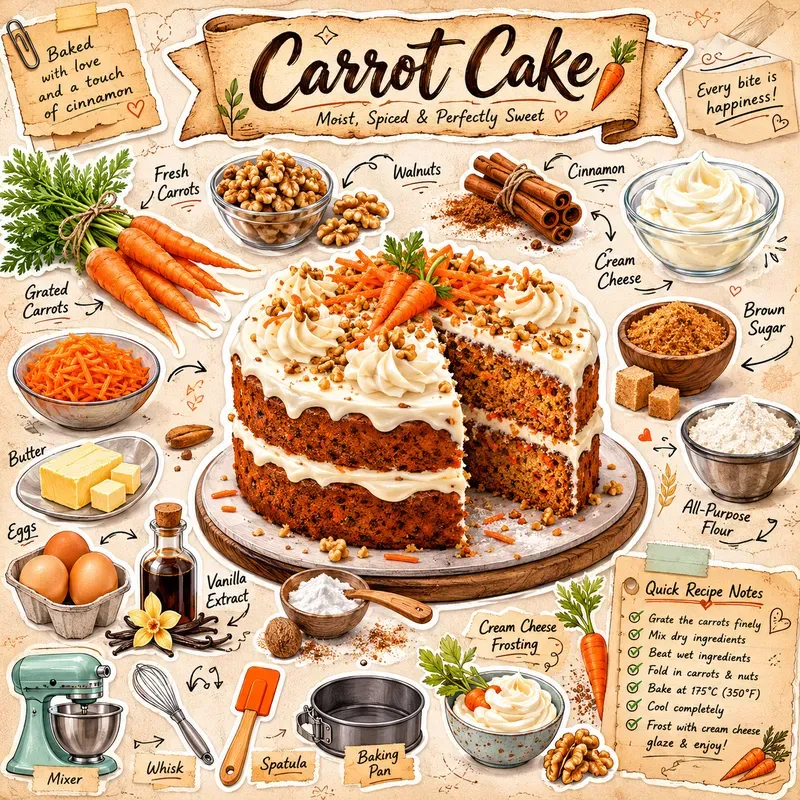 Illustrated Cake Recipe Stickers