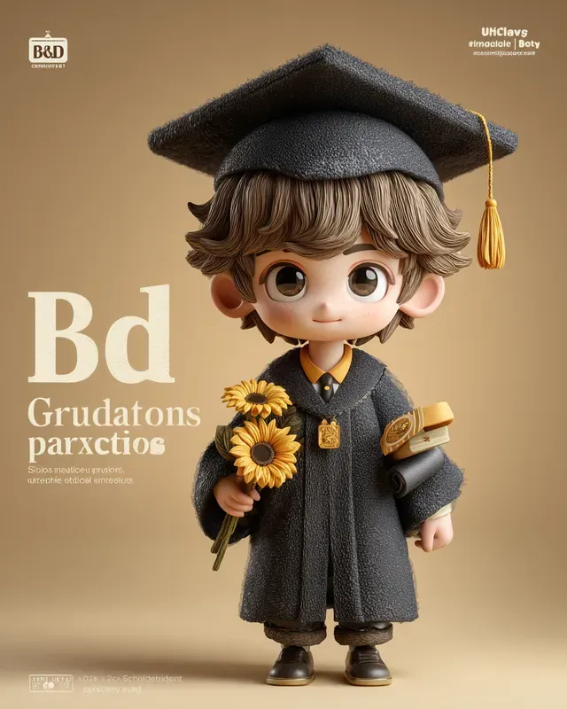 3D Graduation Blind Box Toys
