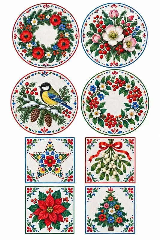 Polish Zalipie Painted Flower Sheets