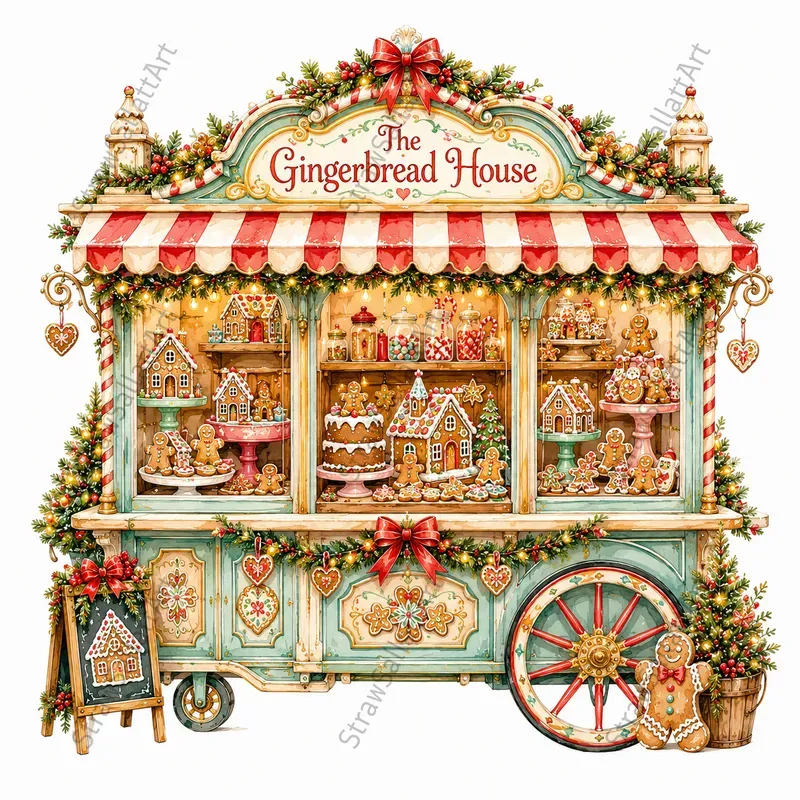 Vintage Christmas Shop Window Cliparts