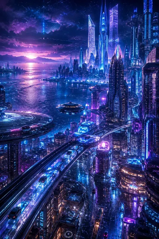 Neon Cyberfuture Cities