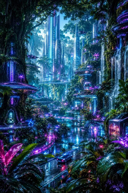 Neon Cyberfuture Cities