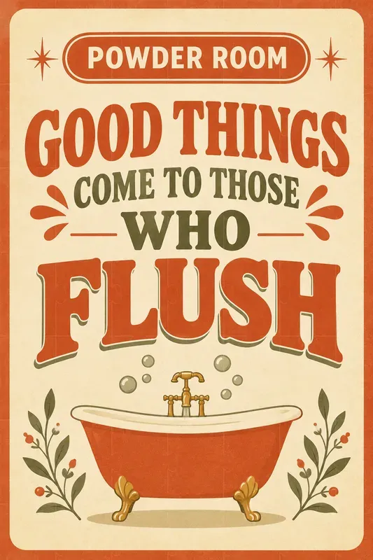 Funny Bathroom Wall Art