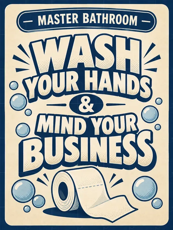 Funny Bathroom Wall Art