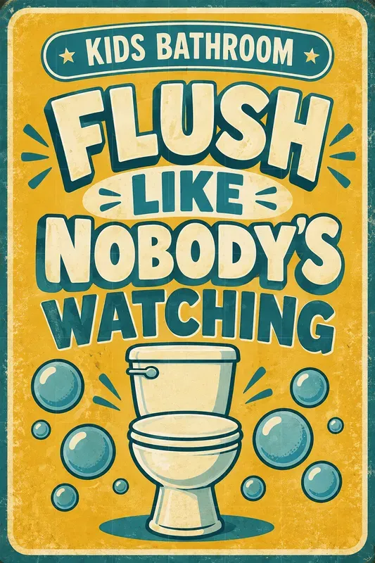 Funny Bathroom Wall Art