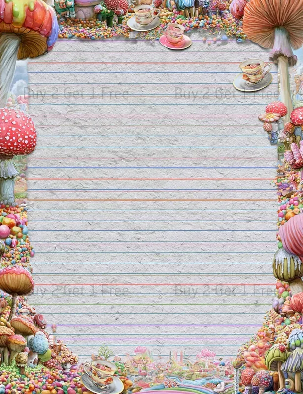 Alice In Candy Wonderland Plain Papers