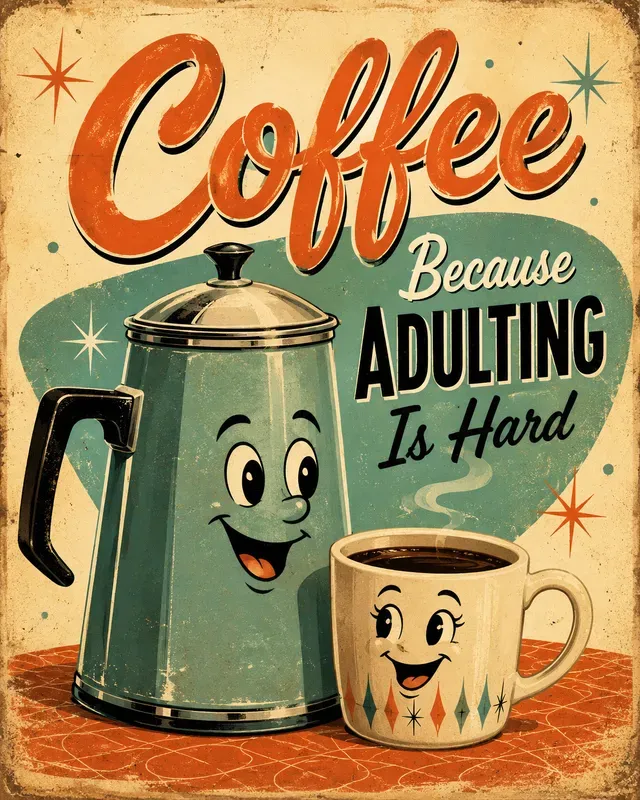 Retro Kitchen Art Generator