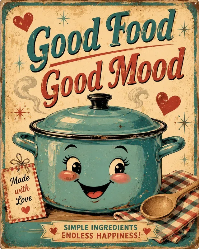 Retro Kitchen Art Generator